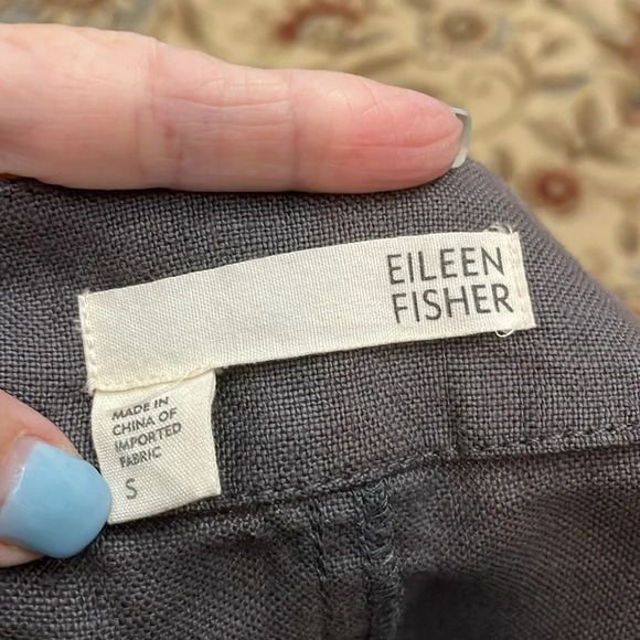 Eileen Fisher Skirt 100% Linen Gray Size S - Picture 4 of 6